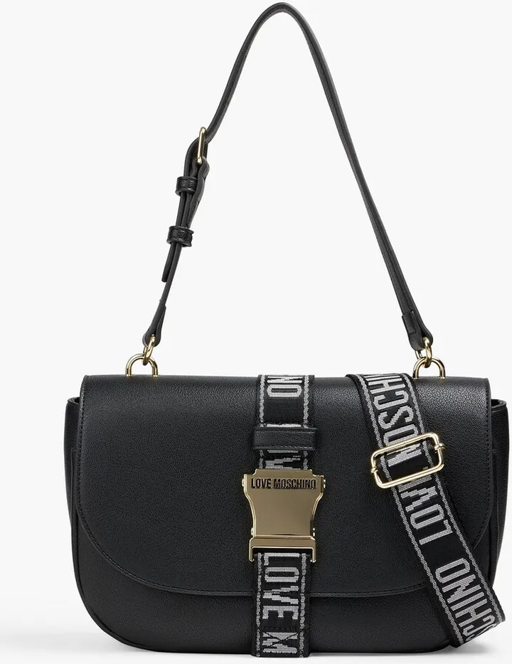 Faux leather shoulder bag