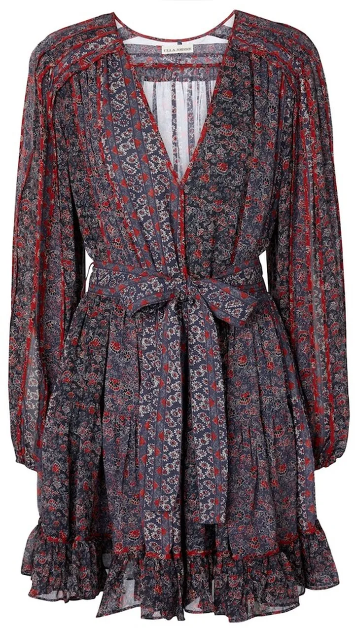 Eleni floral silk minidress
