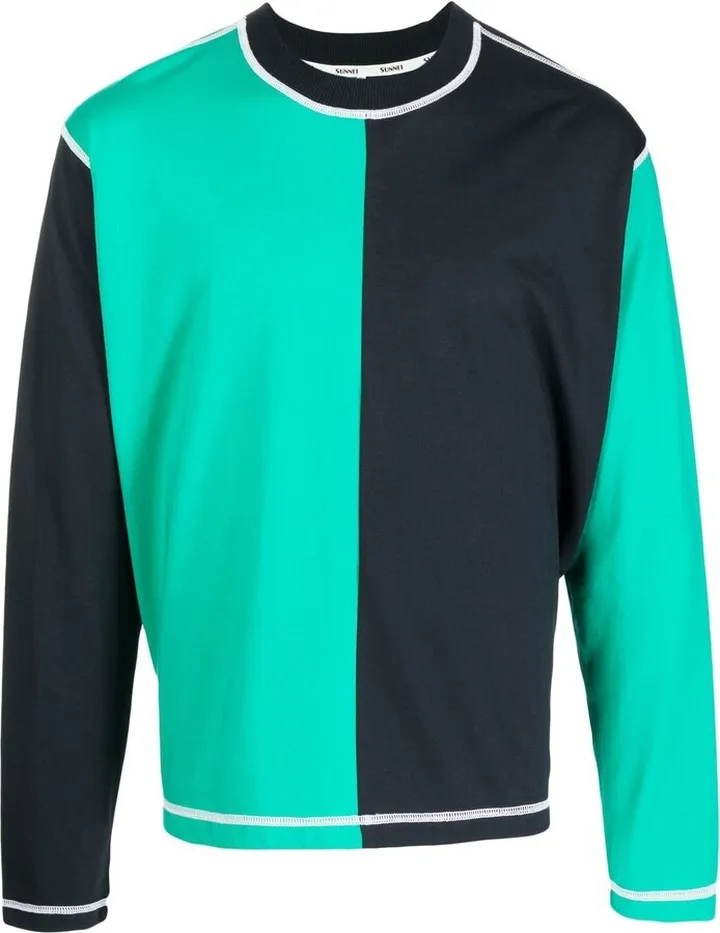 colour-block long-sleeve T-Shirt