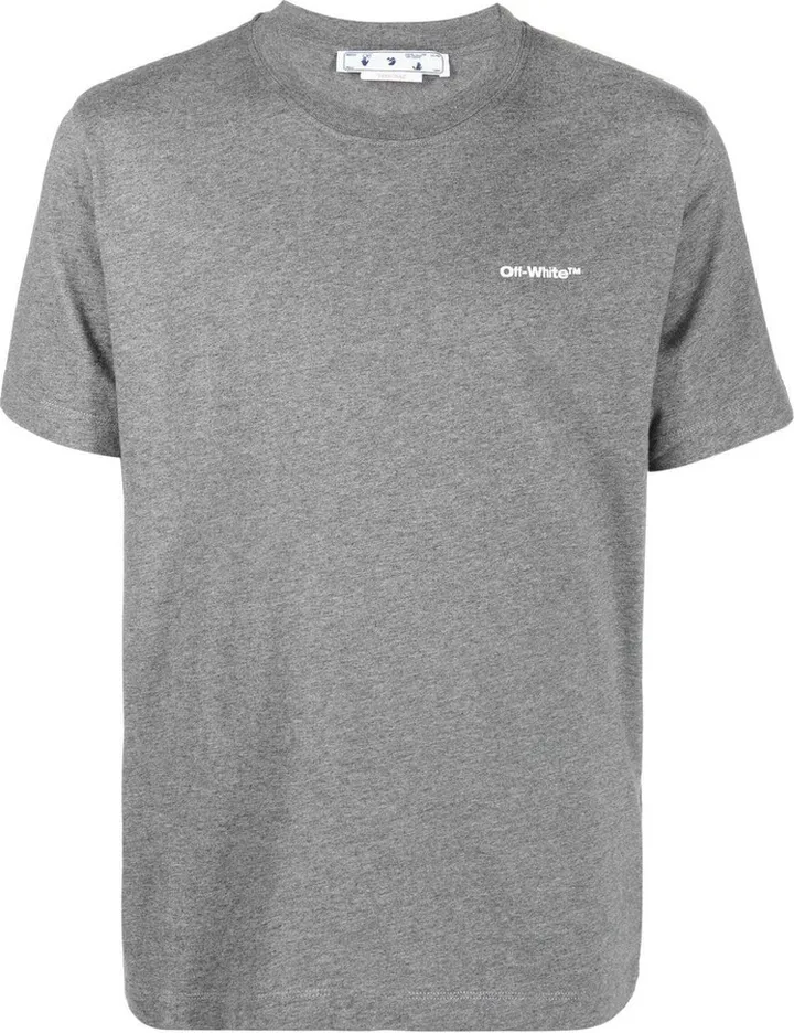 Diag-print short-sleeve T-shirt