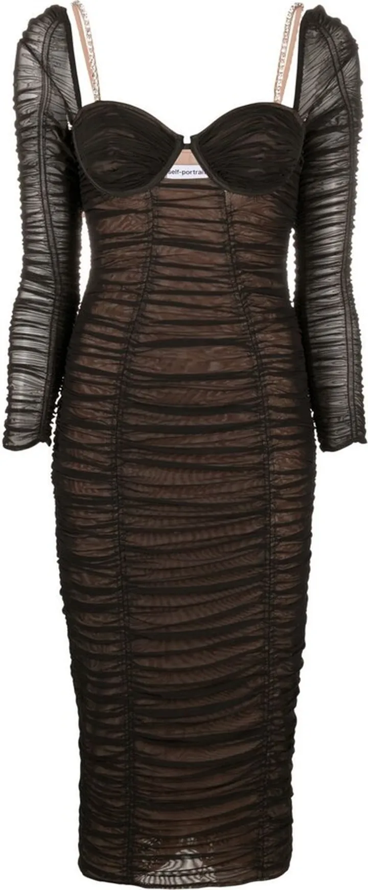 Ruched Cut-Out Jersey Dress