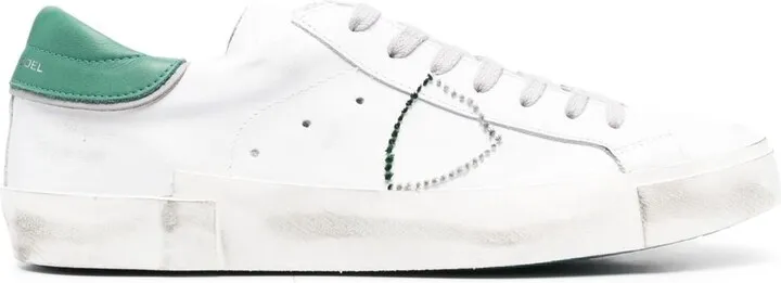 Distressed-Effect Low-Top Sneakers