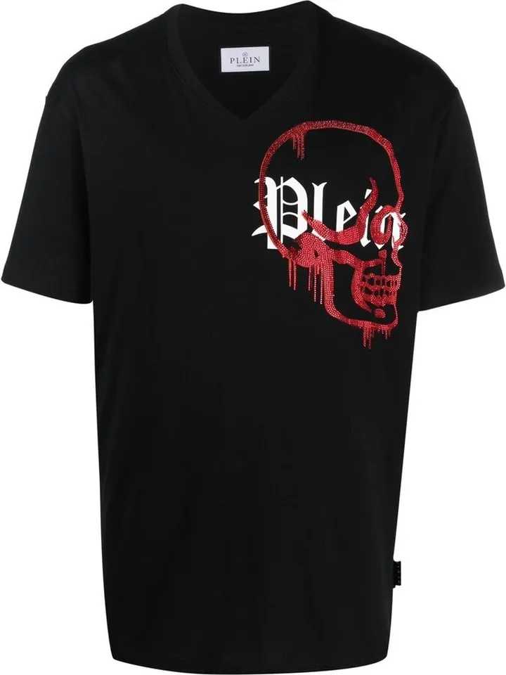V-neck logo T-shirt