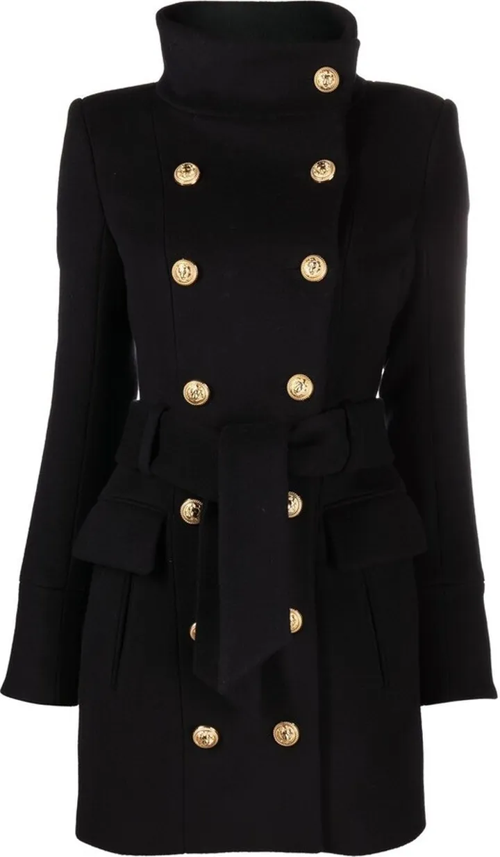 Double-Breasted Belted Coat