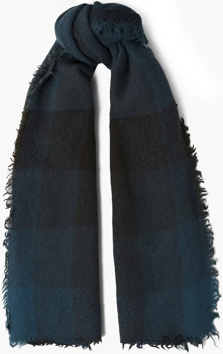 Checked alpaca scarf