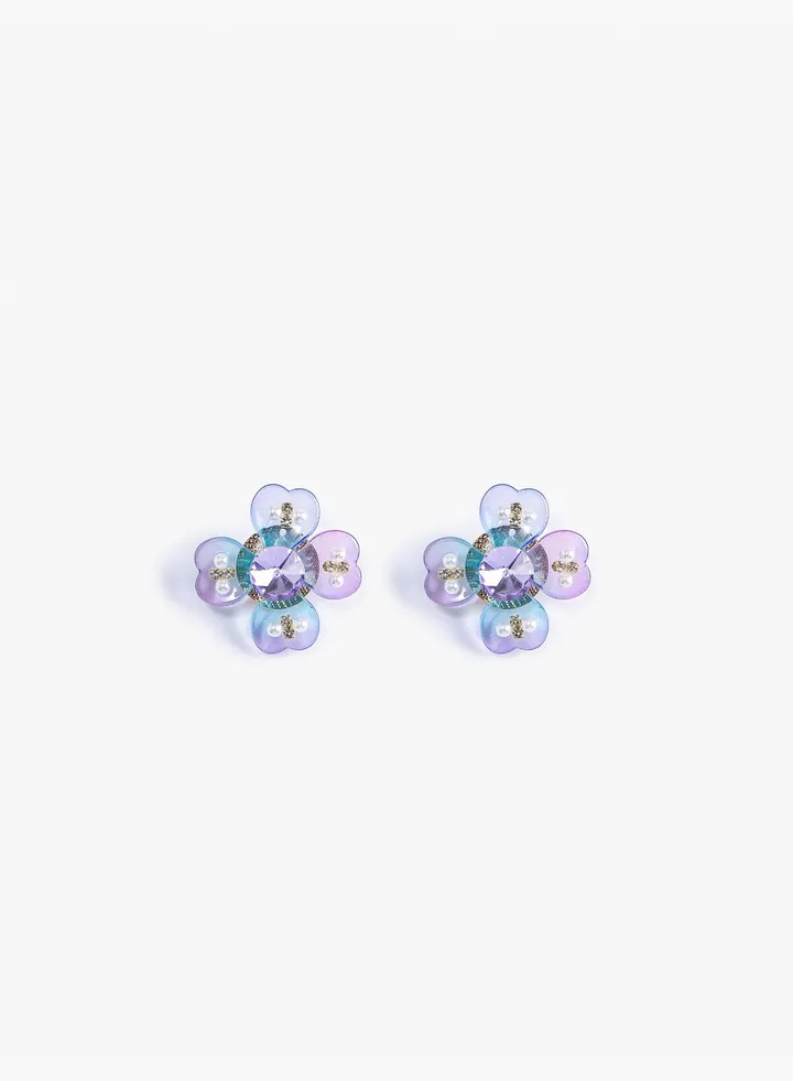 Epoxi Floral Shaped Earrings