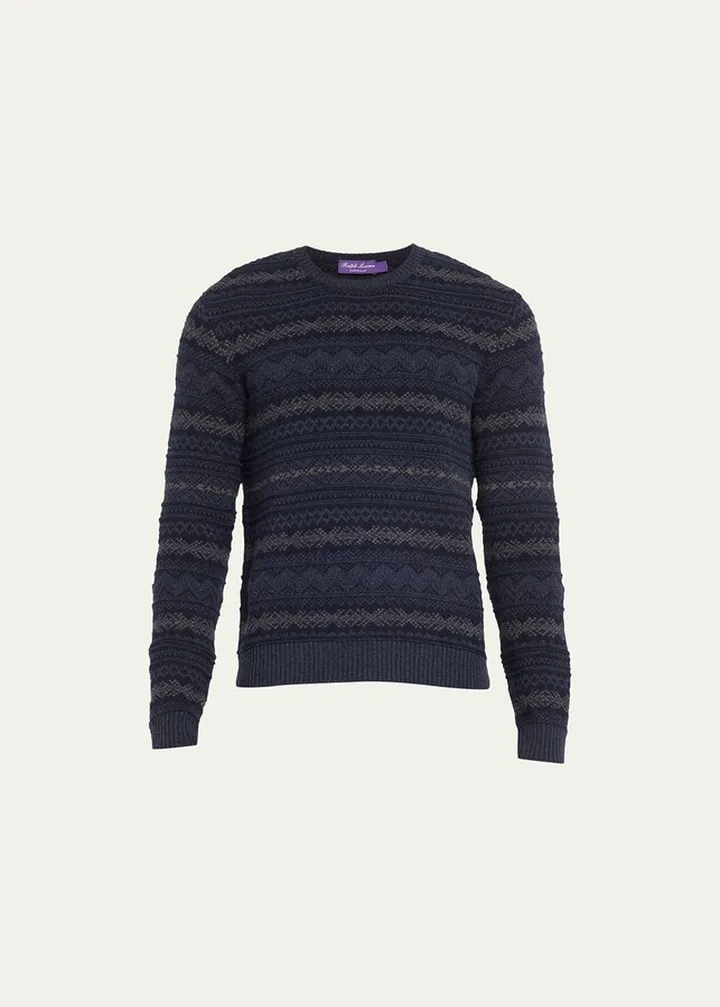 Men's Cashmere Fair Isle Sweater