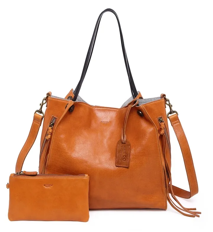 Old Trend Women's Genuine Leather Daisy Tote Bag