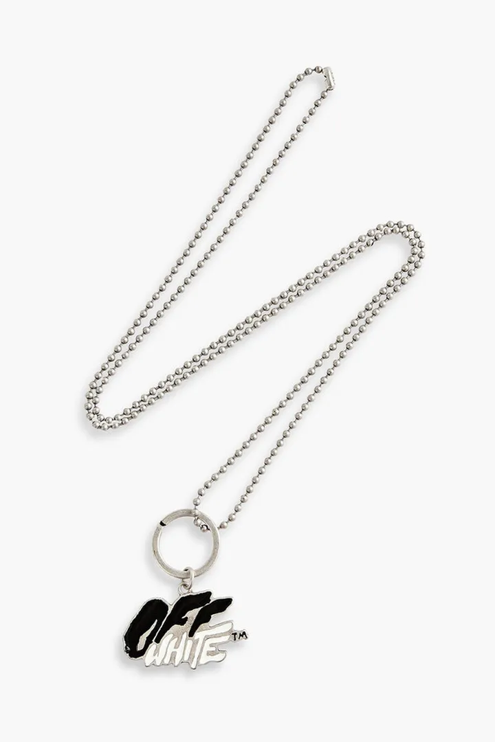 Spray Typo silver-tone necklace