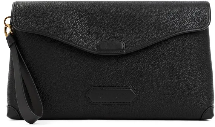 Tom Ford Logo-Patch Clutch Bag