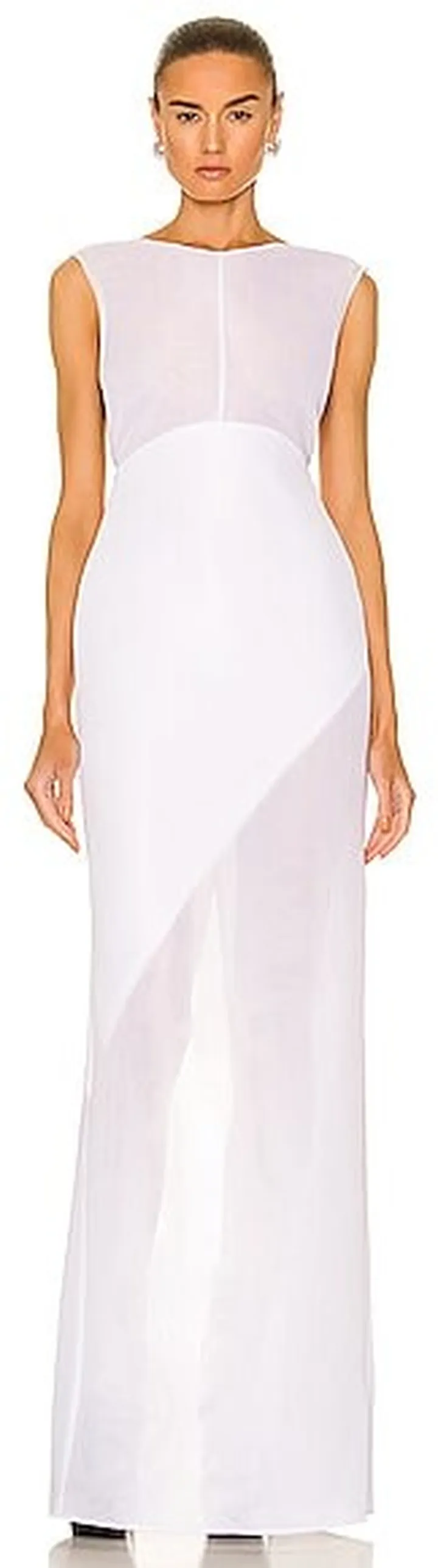 Peter Do Open Back Gown in White