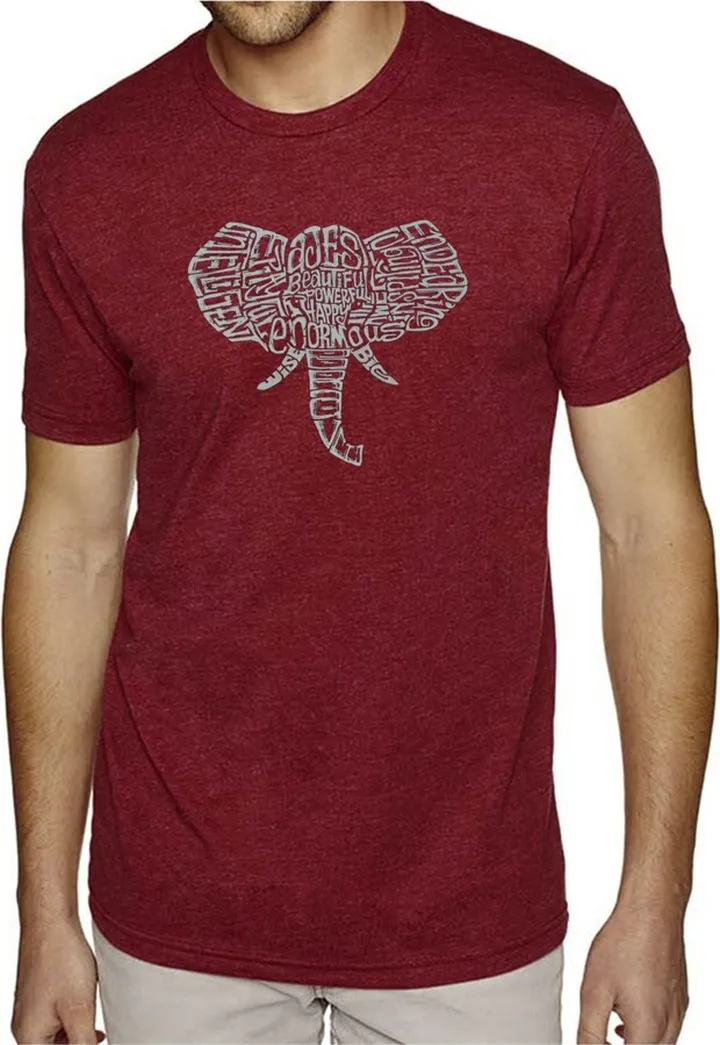 La Pop Art Mens Premium Blend Word Art T-Shirt - Elephant Tusks