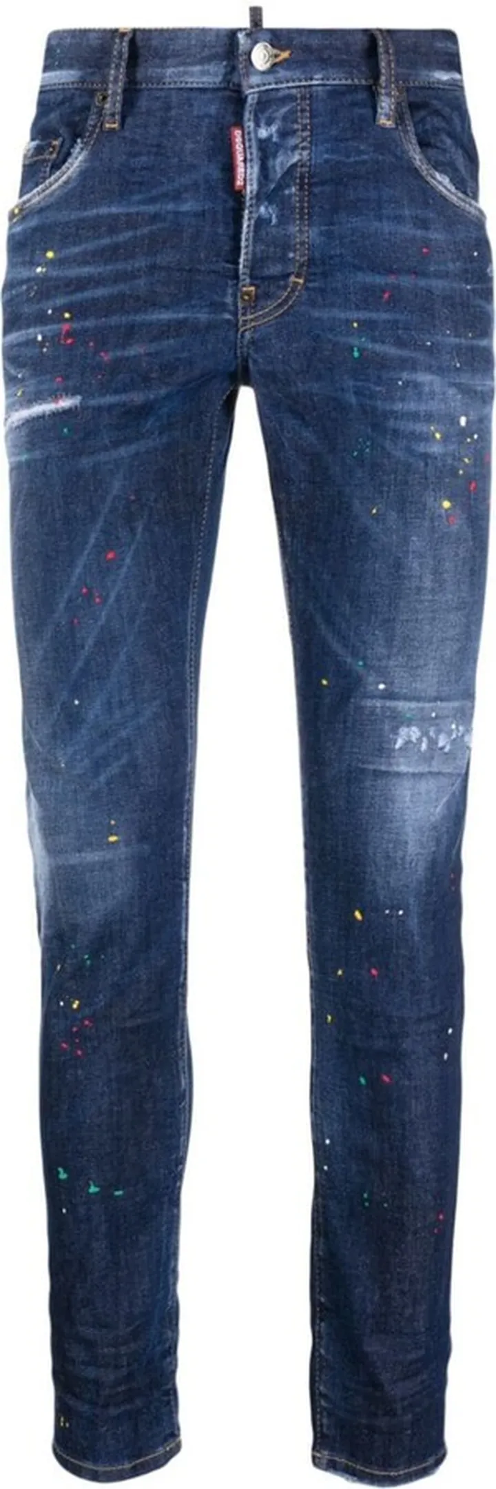 Ripped-Detailing Skinny-Cut Jeans