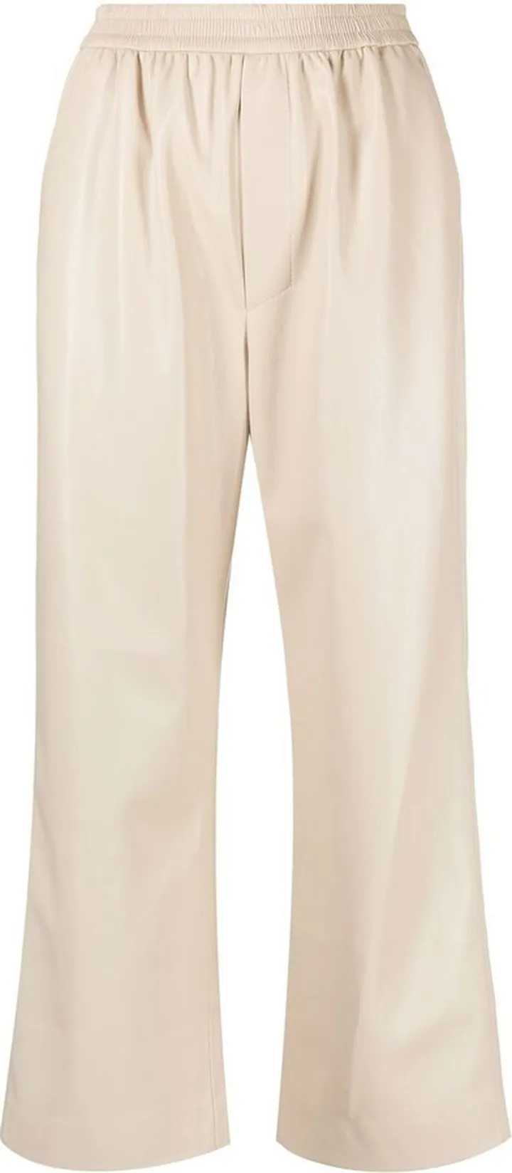 Faux-Leather Cropped Trousers