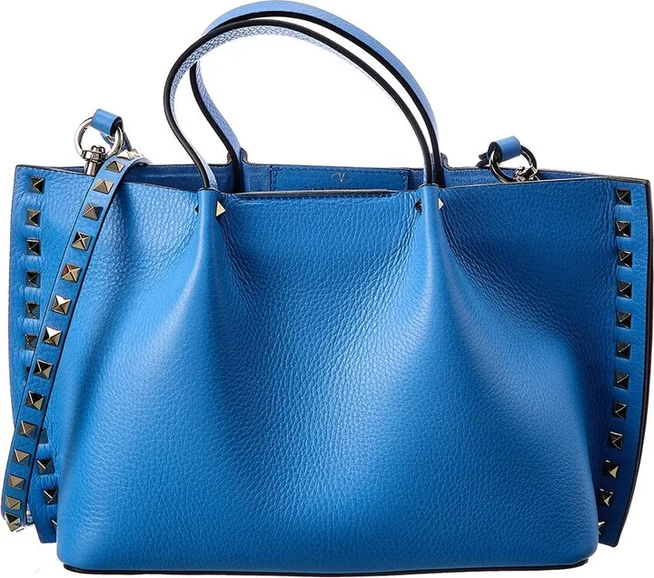 Valentino Rockstud Grainy Leather Tote
