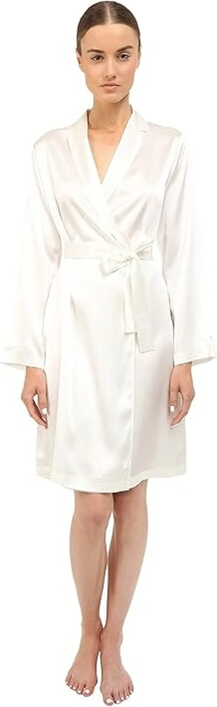 La Perla Silk Short Robe (Natural) Women's Robe