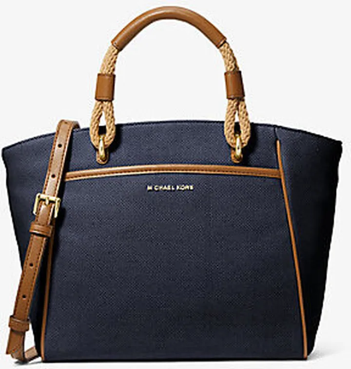 Talia Small Cotton Canvas Tote Bag