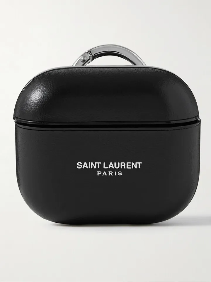 Logo-Print Leather AirPods Case