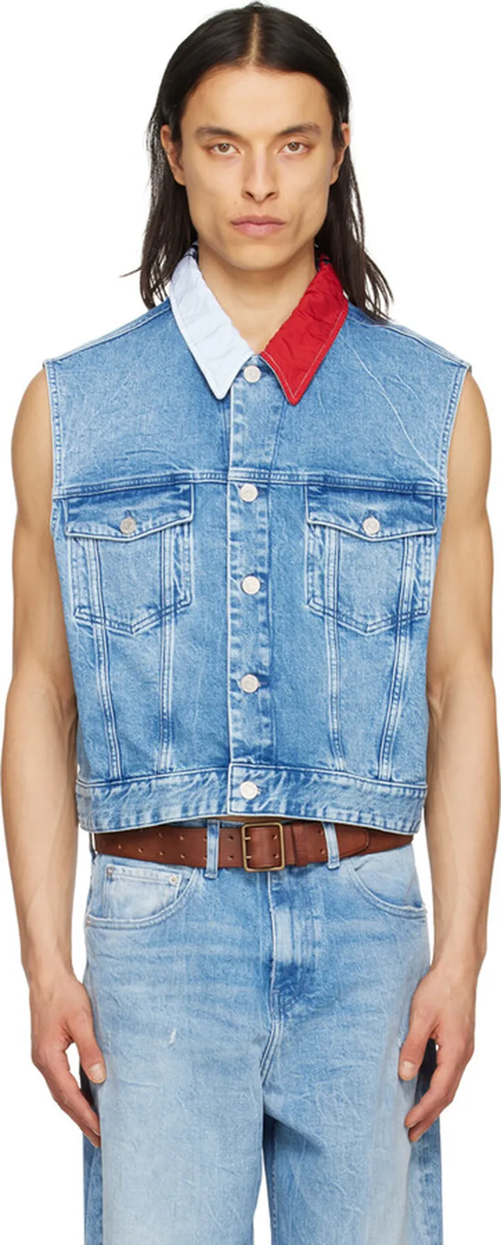 Tommy Jeans Blue Sleeveless Denim Jacket