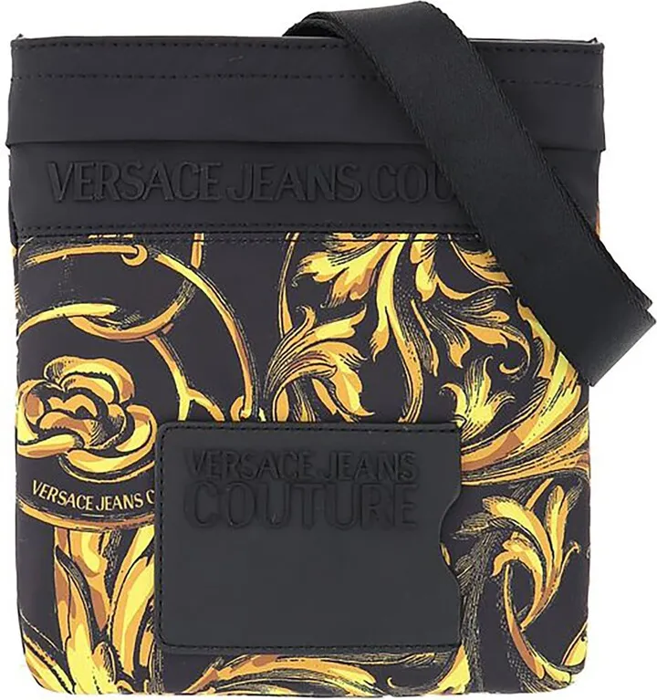 Versace Jeans Couture Fabric Courier Bag With Print Detail