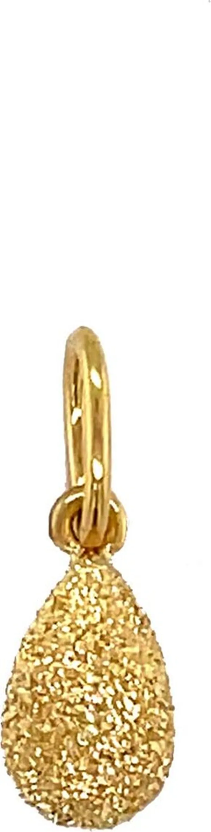 Small Pear Cut Yellow Gold Charm