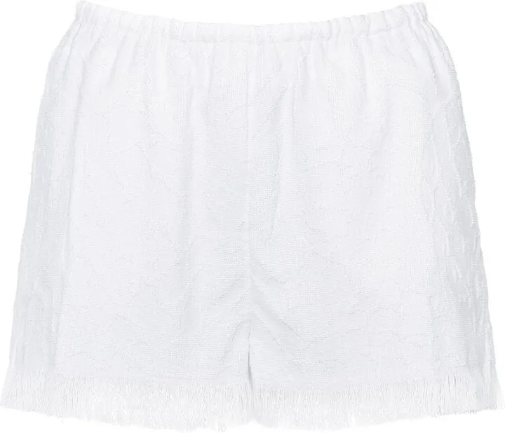 Menthol terry-cloth shorts