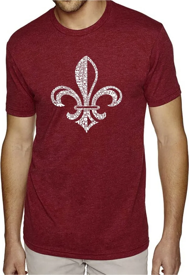 La Pop Art Mens Premium Blend Word Art T-Shirt - When the Saints Go Marching In