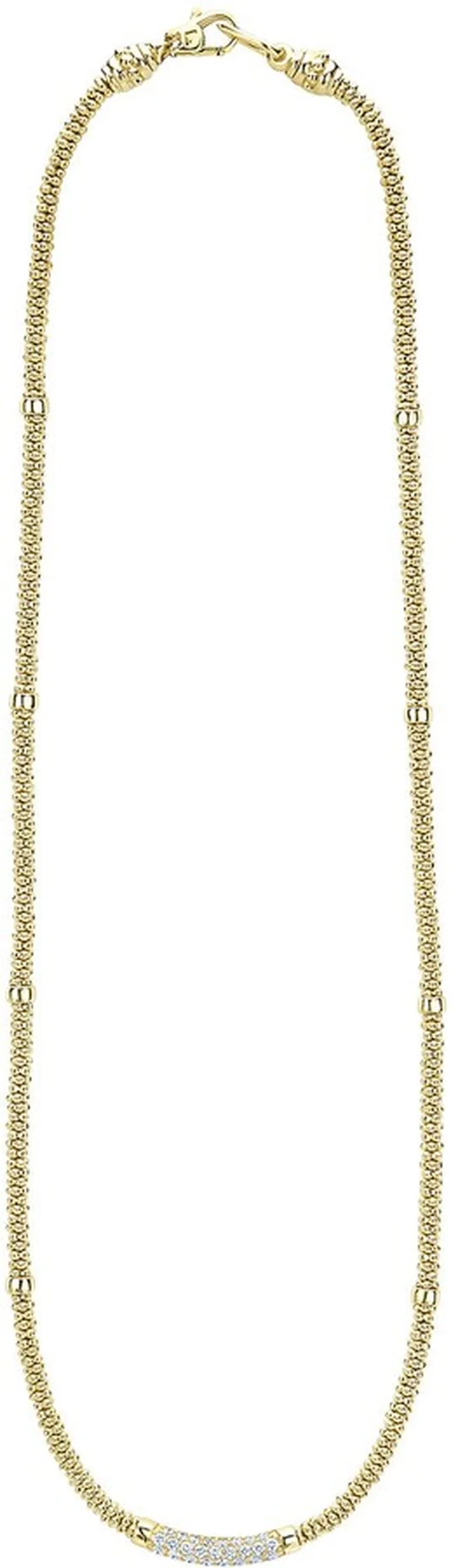 Caviar Pavé Diamond Rope Necklace