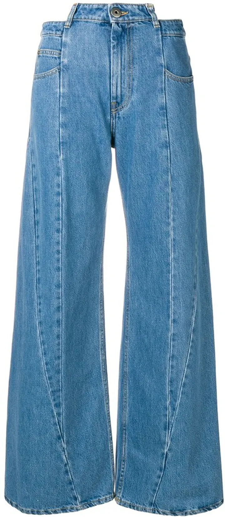 Panelled Wide Leg Jeans