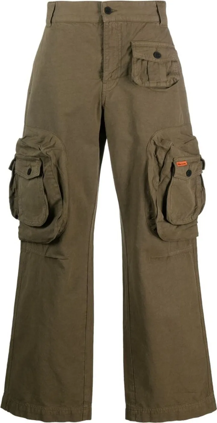 Logo-Patch Straight-Leg Trousers