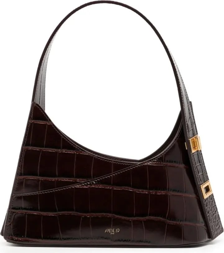 Small Embossed-Crocodile Effect Leather Bag