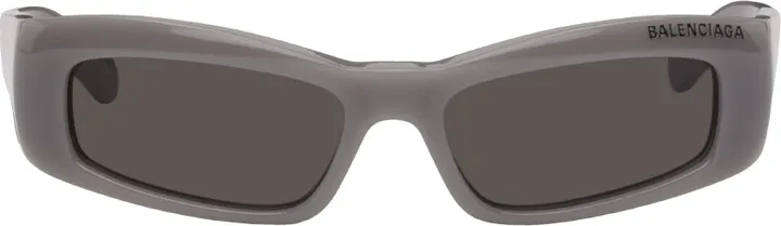 Balenciaga Gray Rectangular Sunglasses