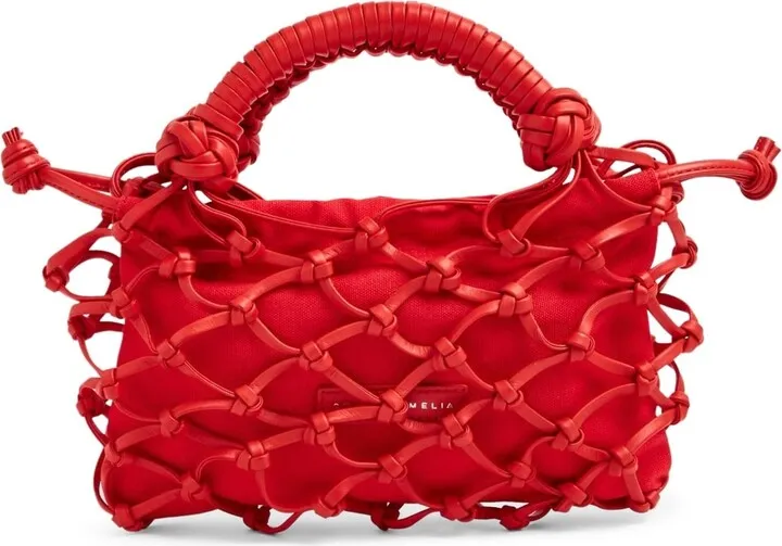 Trellis knotted shoulder bag