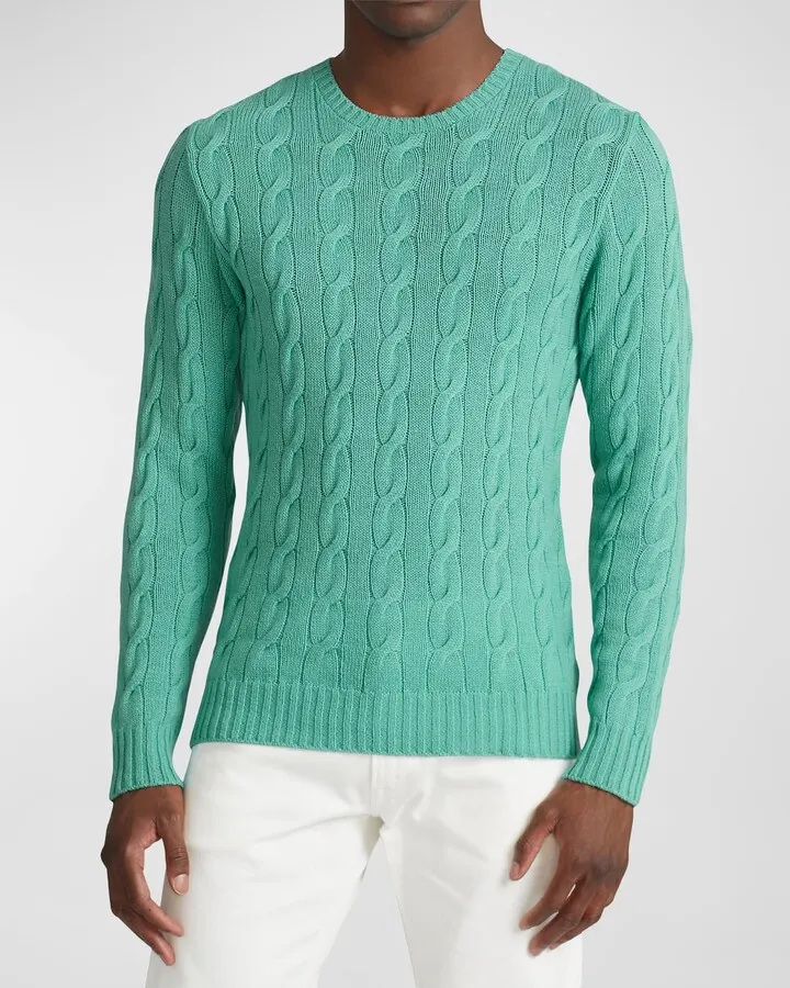 Men's Cashmere Cable-Knit Sweater