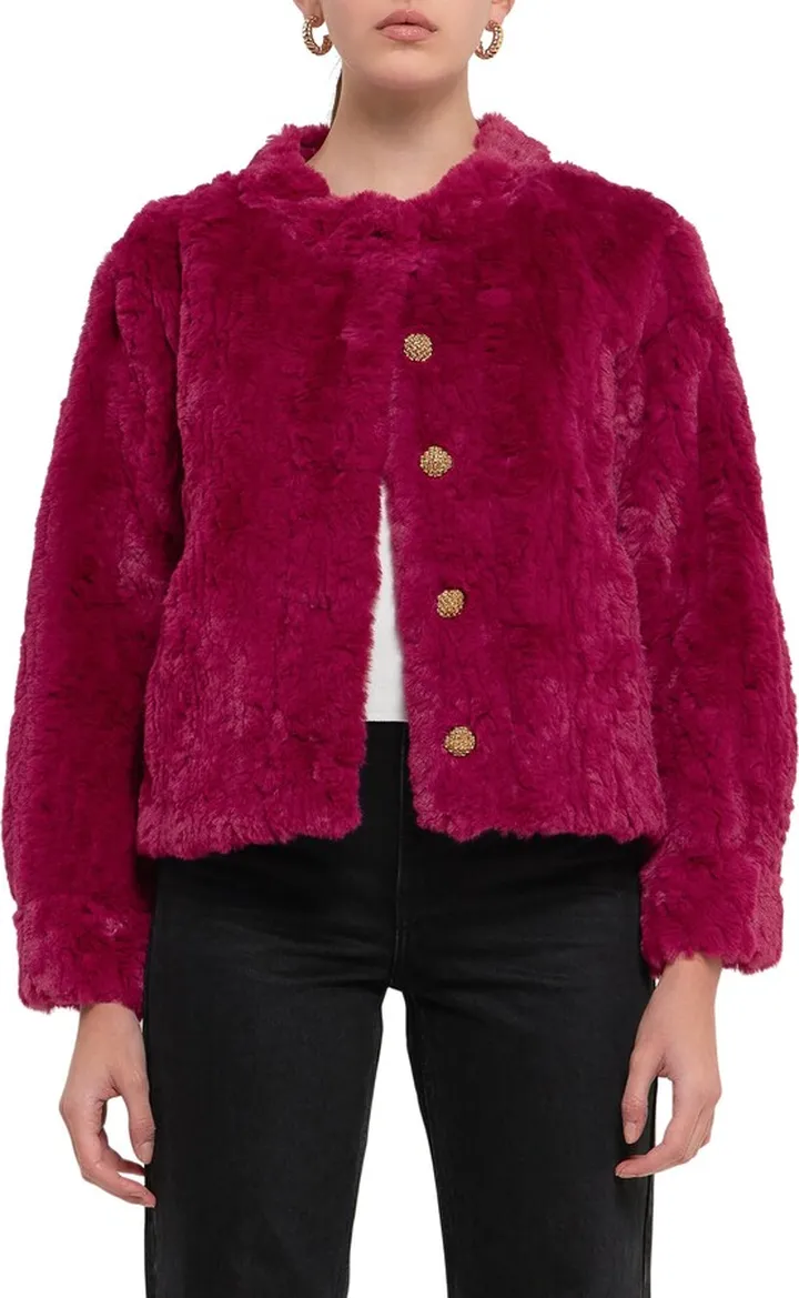 Faux Fur Crop Jacket