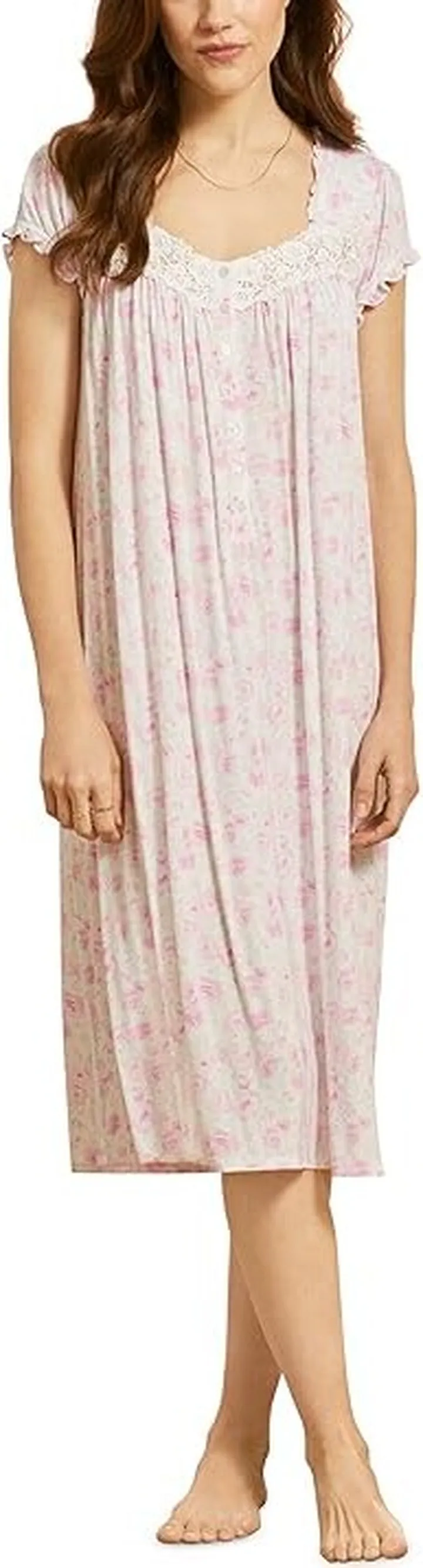 Eileen West Cap Sleeve Waltz Gown (Wild Garden) Women's Pajama