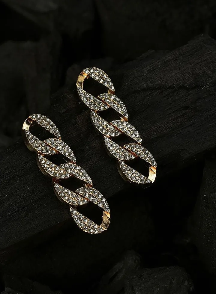 Gold Plated Stone Drop Earring