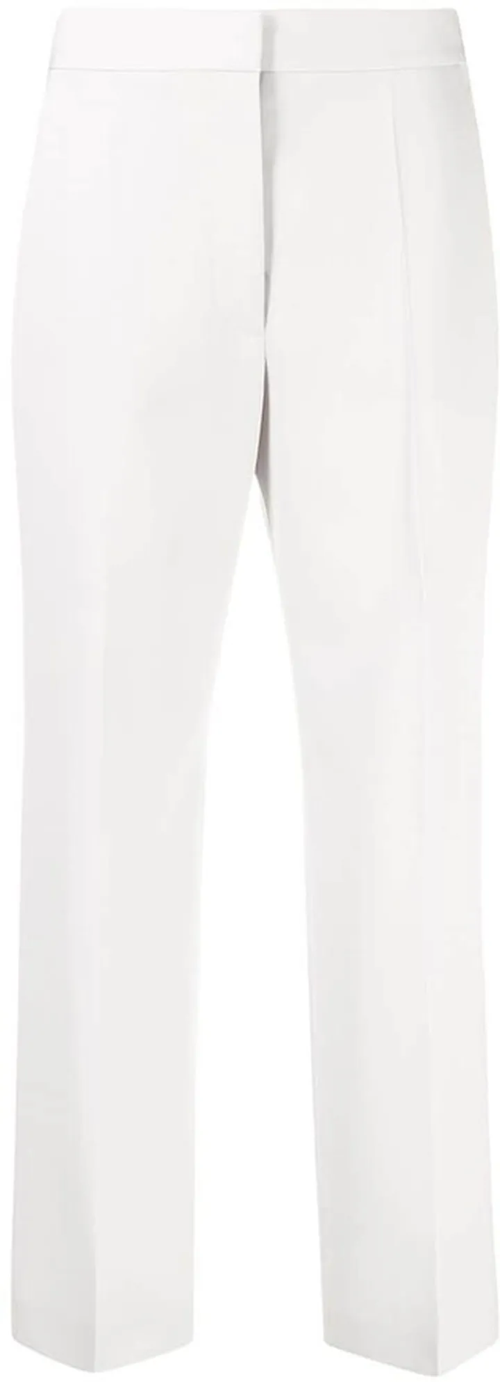 Straight-Leg Cropped Wool Trousers