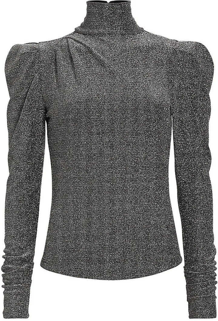 Baiola Glittery Turtleneck Top