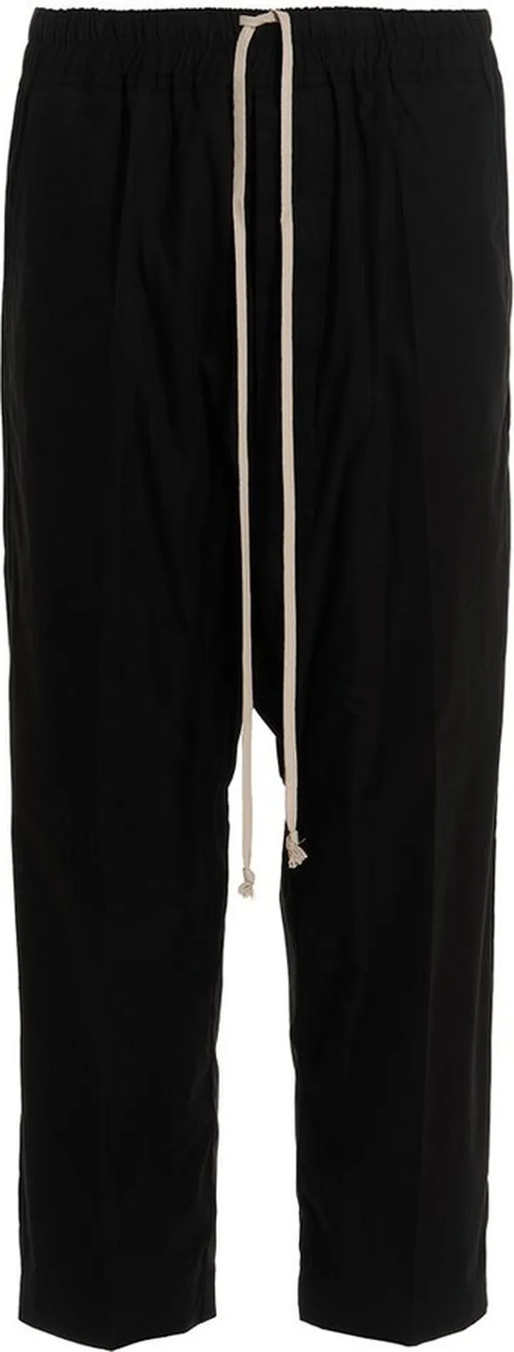 Rick Owens Drop-Crotch Detailed Cropped Trousers