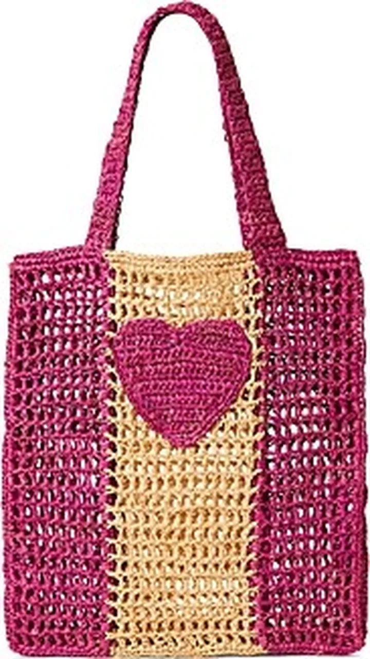 Btb Los Angeles Heart Stripe Large Tote