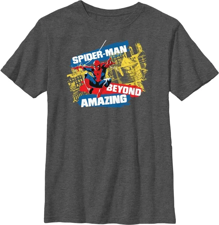 Boy's Spider-Man: Beyond Amazing Web Slinging T-Shirt - Charcoal Heather - Small