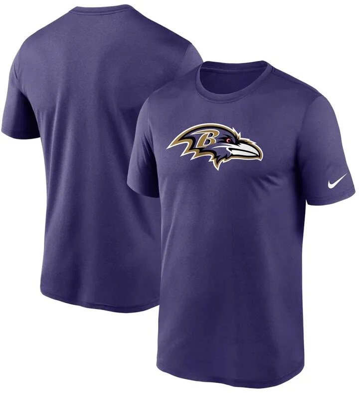 Men's Big and Tall Purple Baltimore Ravens Logo Essential Legend Performance T-shirt