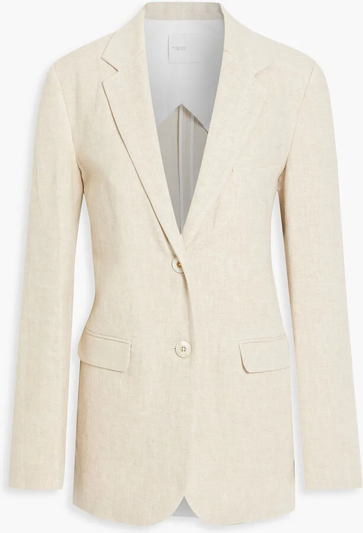 Ramie-twill blazer