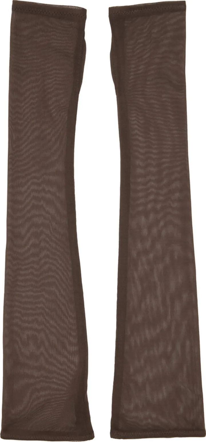 Anna Sui SSENSE Exclusive Brown Fingerless Gloves