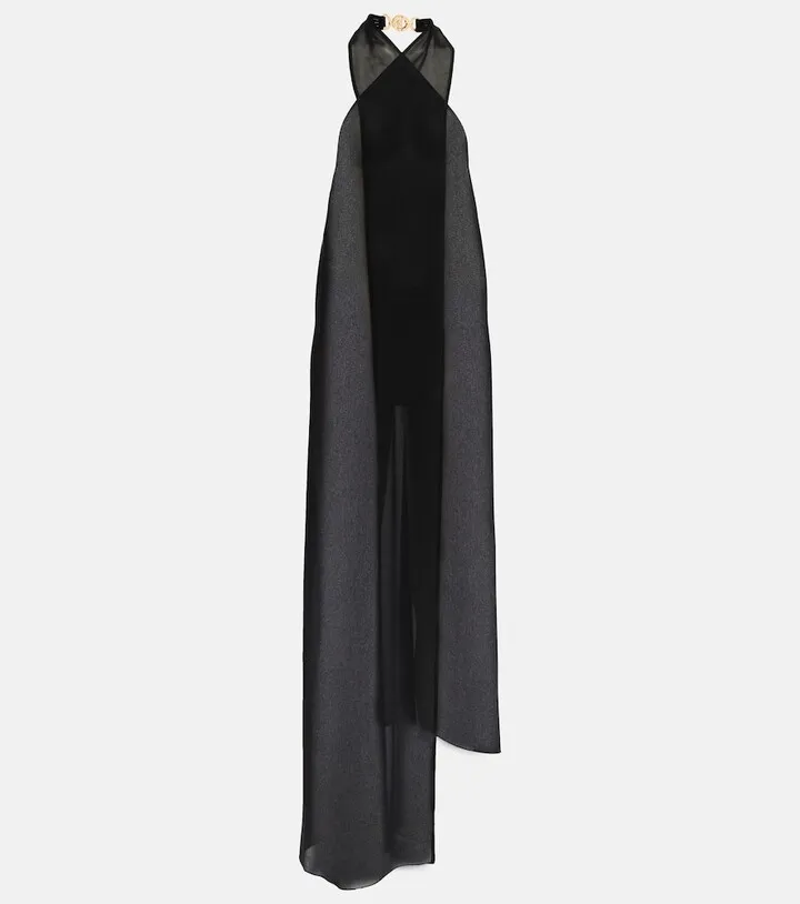 Halterneck beach maxi dress