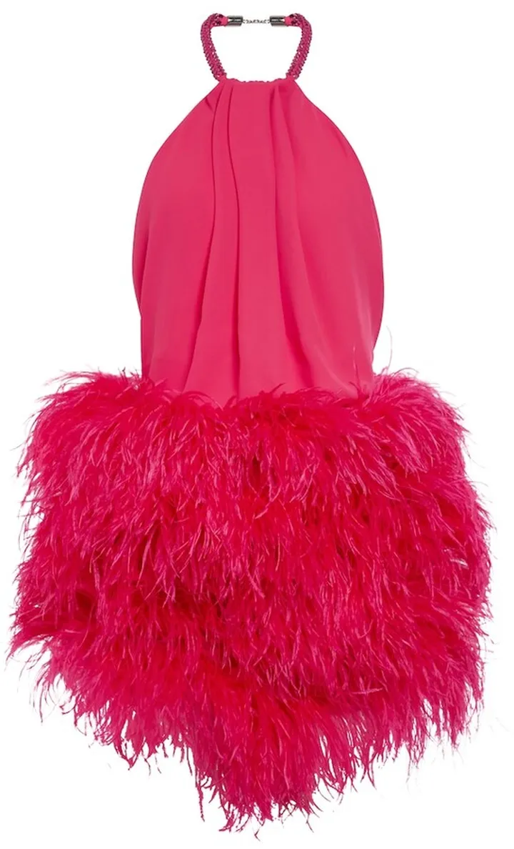 Super Attico Rose embellished minidress