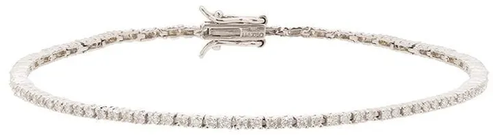 14K white gold diamond tennis bracelet