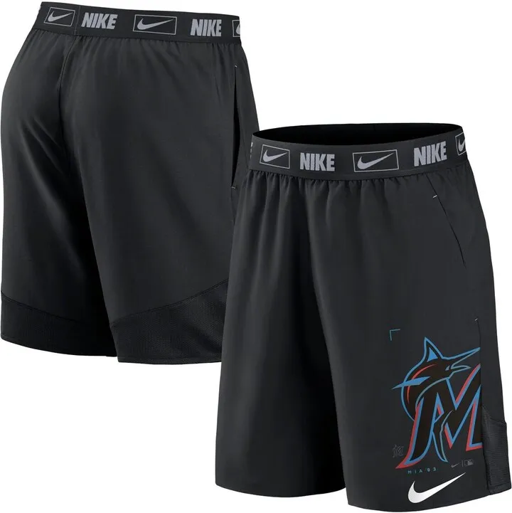 Men's Nike Black Miami Marlins Bold Express Performance Shorts