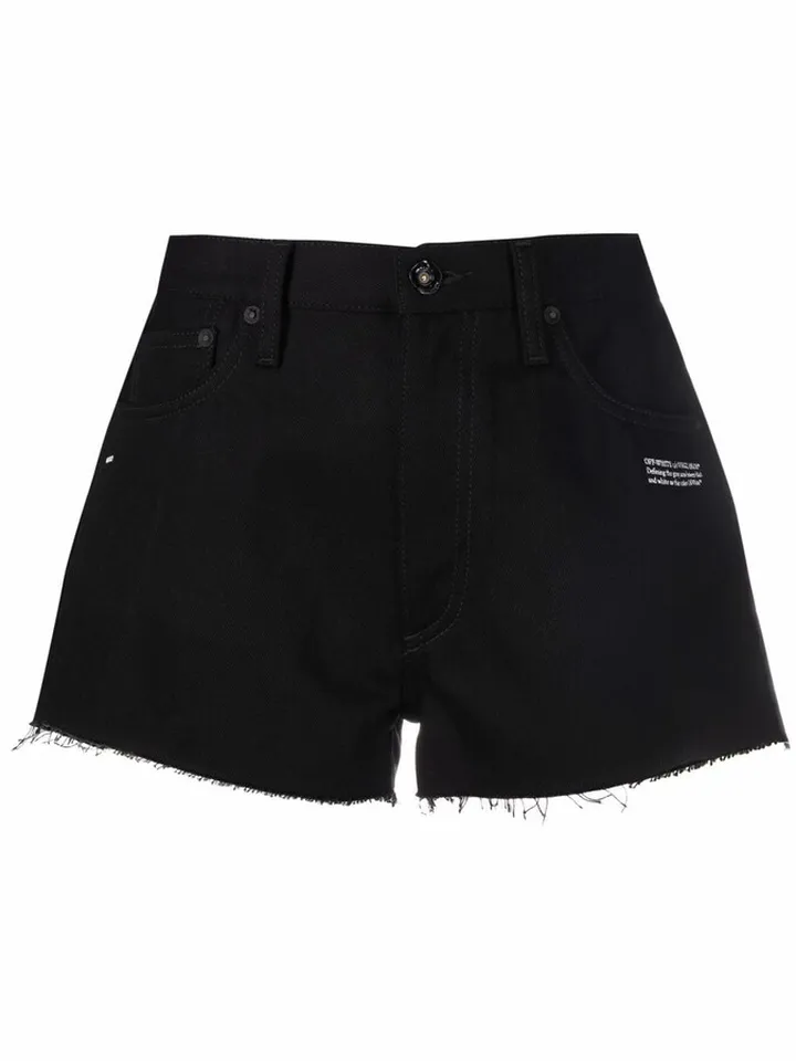 Logo-Print Denim Shorts
